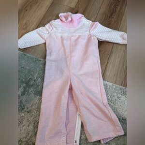 Vintage GRAB BAG brand Pink Baby Onesie with Lace Detail